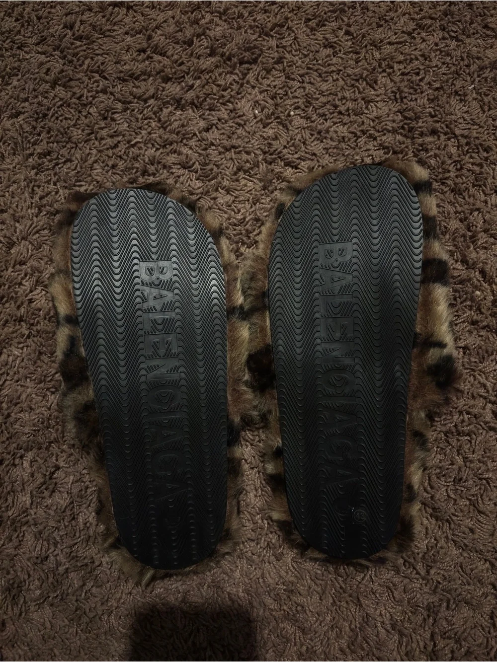 Balenciaga Leopard Fur Slides